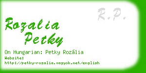 rozalia petky business card