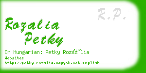 rozalia petky business card